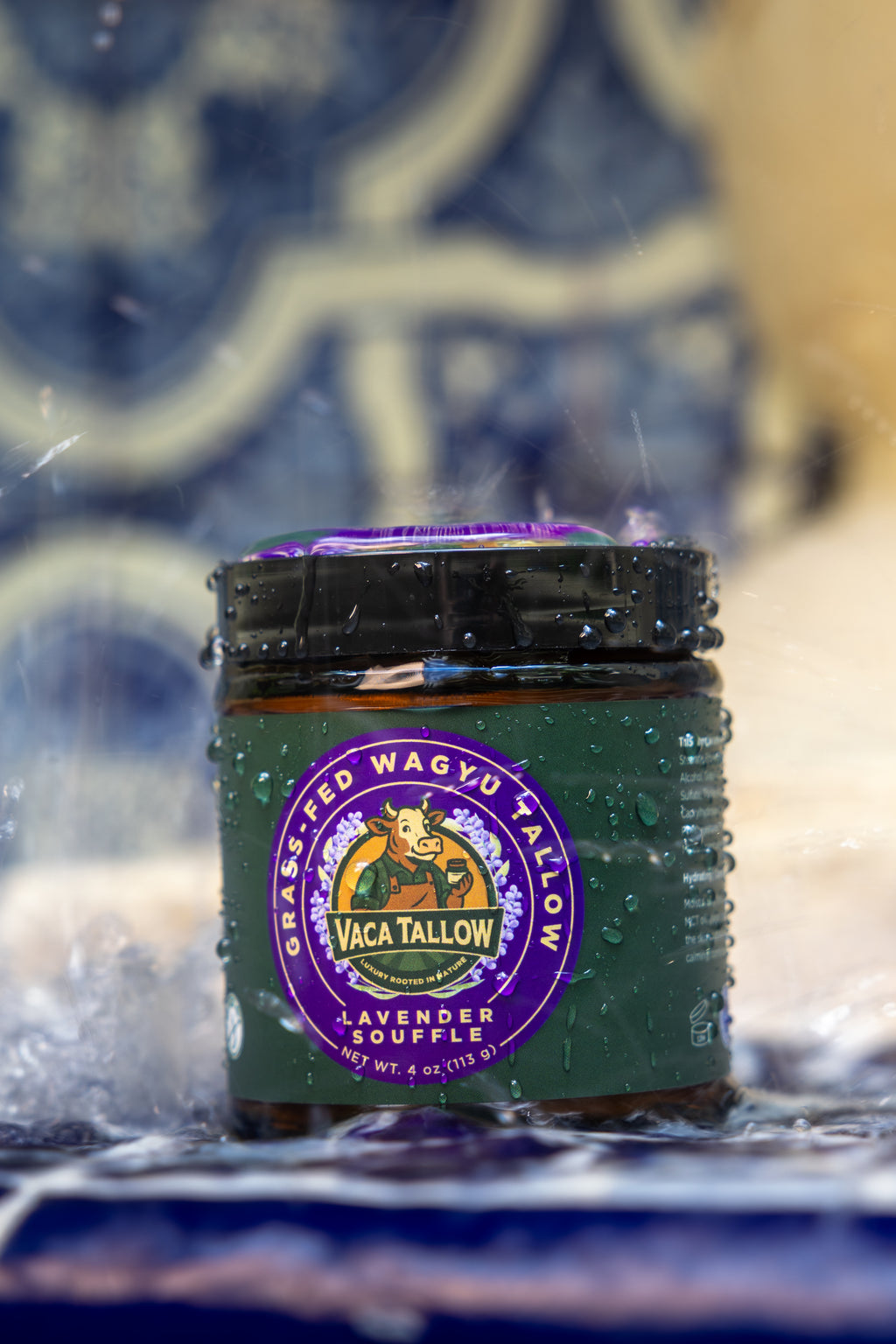 Vaca Tallow Lavender Soufflé – American Wagyu Tallow Moisturizer (4 oz)