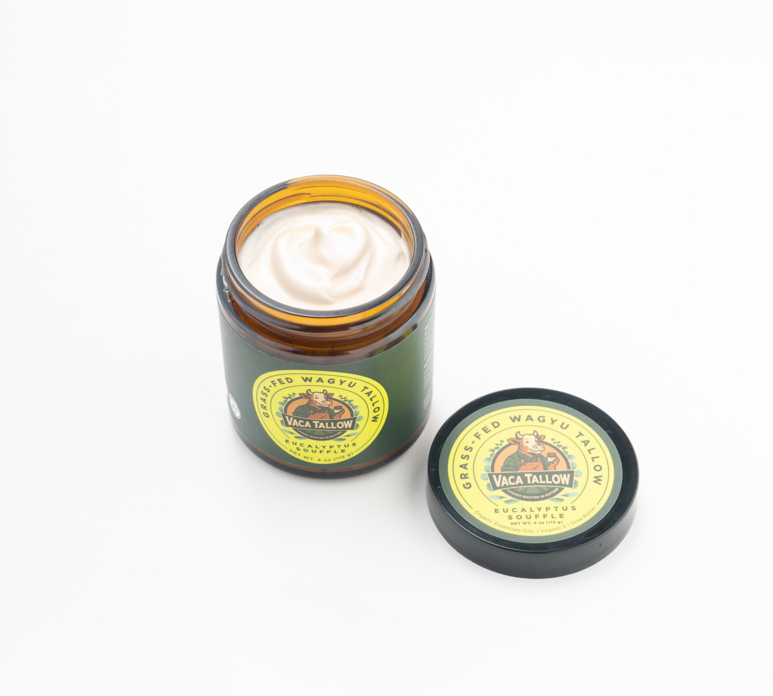 Vaca Tallow Eucalyptus Soufflé – Grass-Fed Wagyu Tallow Moisturizer (4 oz)