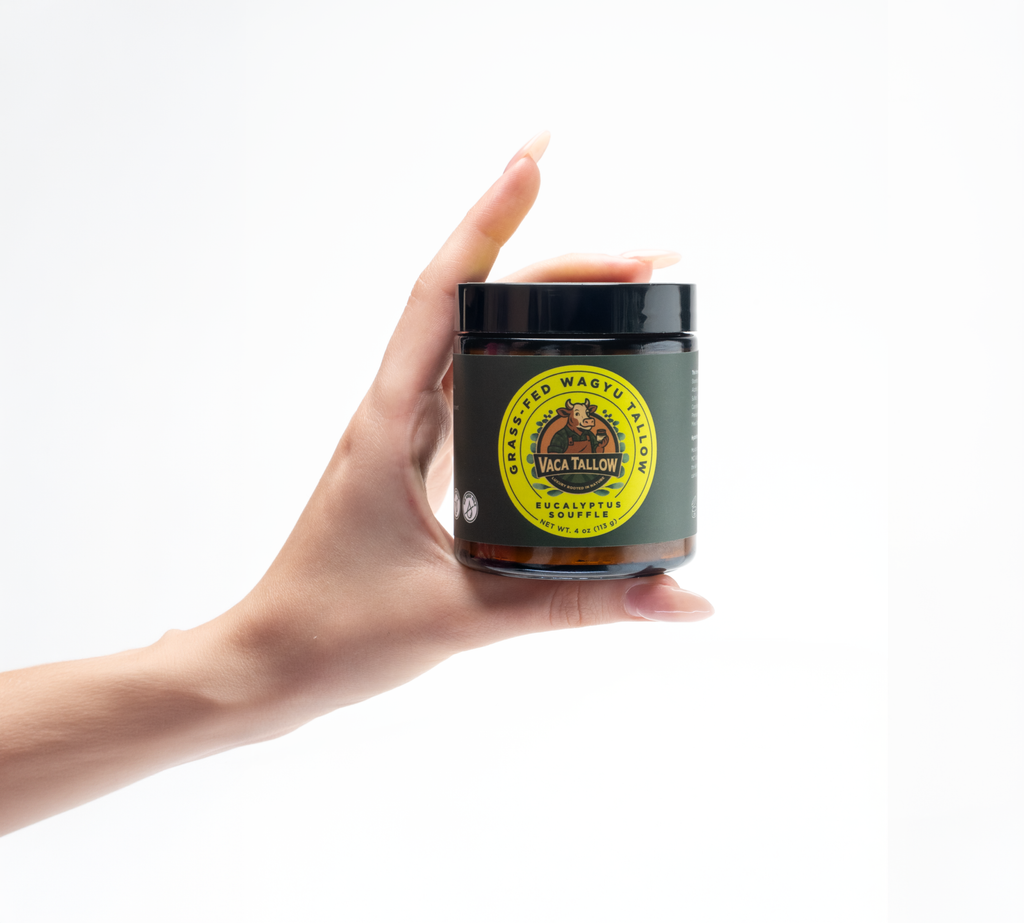 Vaca Tallow Eucalyptus Soufflé – Grass-Fed Wagyu Tallow Moisturizer (4 oz)