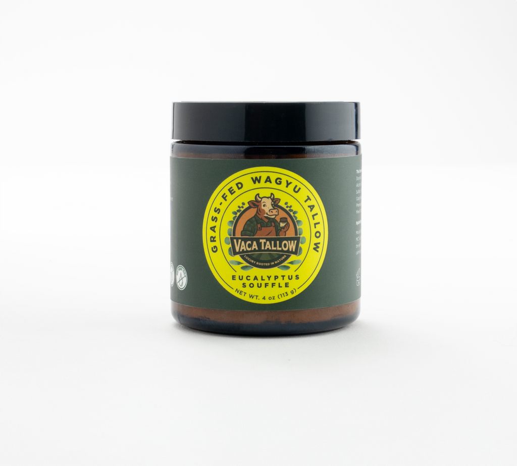 Vaca Tallow Eucalyptus Soufflé – Grass-Fed Wagyu Tallow Moisturizer (4 oz)