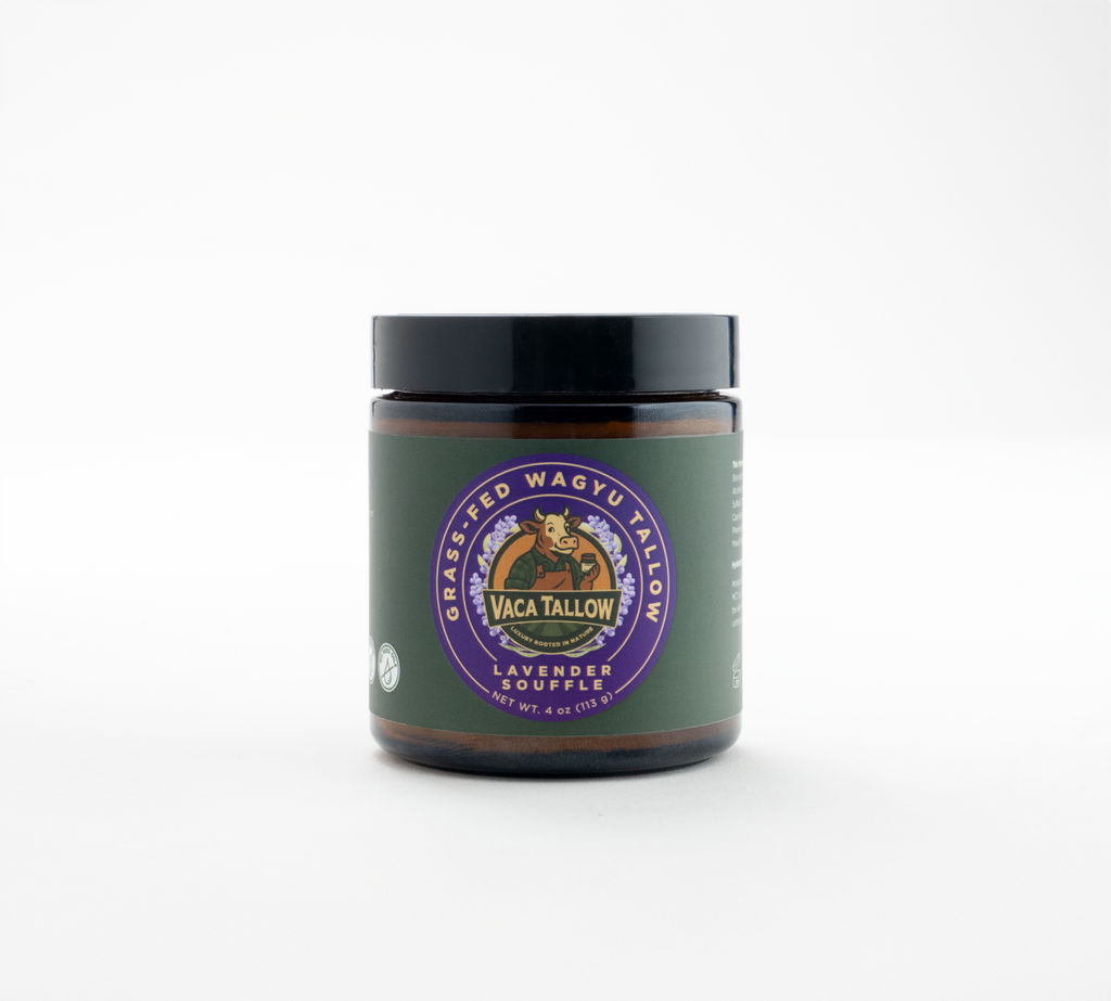 Vaca Tallow Lavender Soufflé – Grass-Fed Wagyu Tallow Moisturizer (4 oz)
