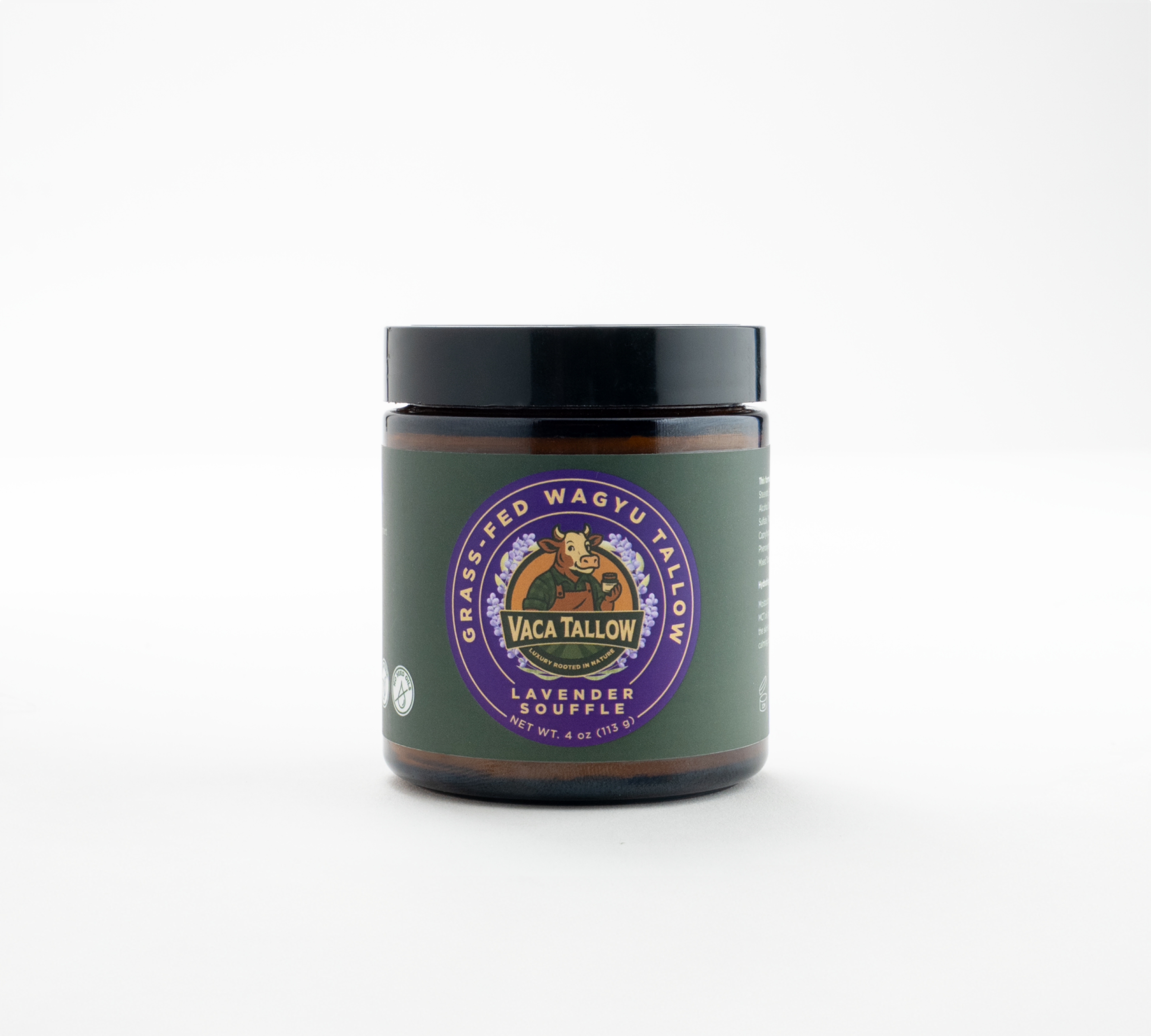 Vaca Tallow Lavender Soufflé – Grass-Fed Wagyu Tallow Moisturizer (4 oz)