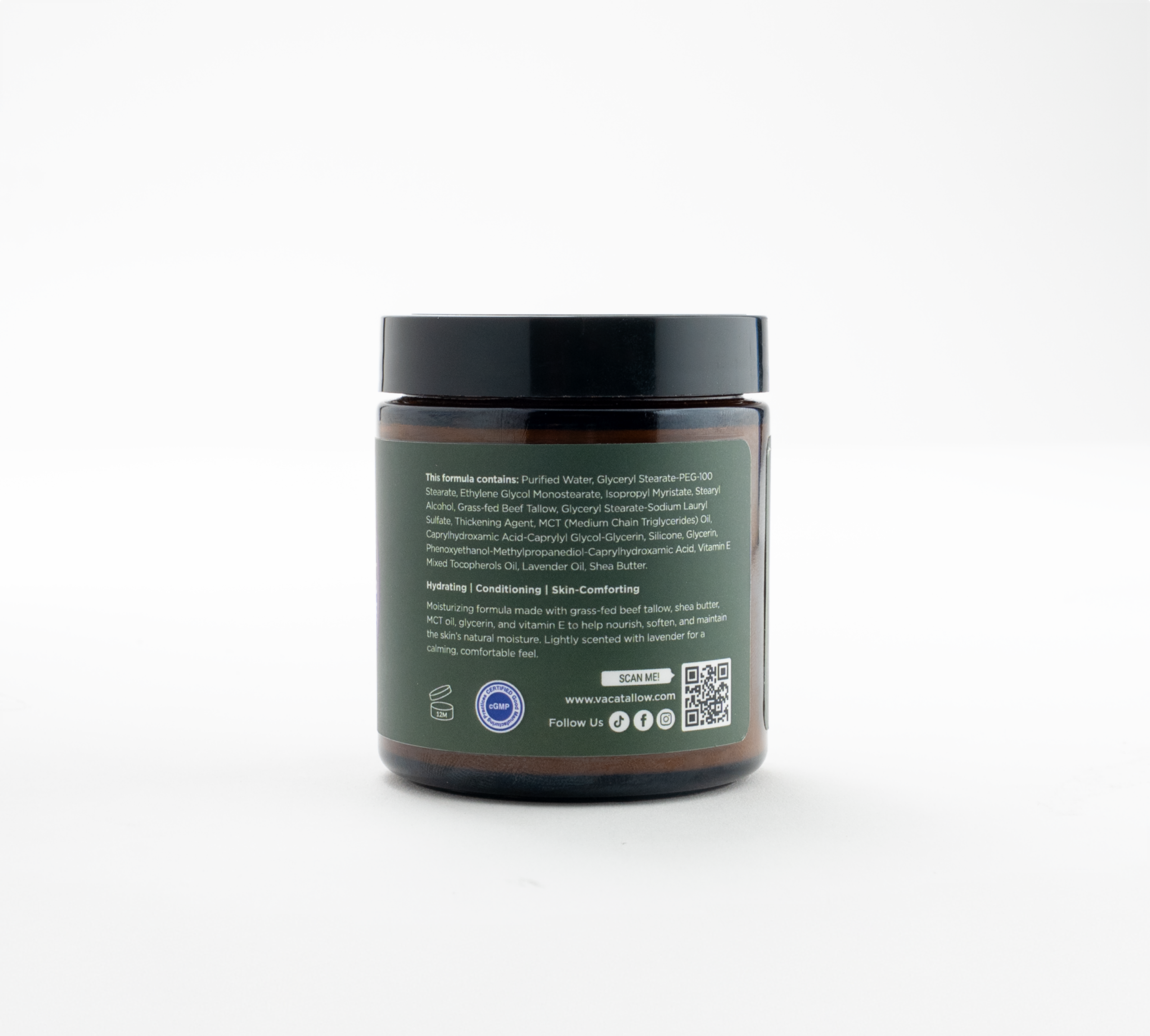 Vaca Tallow Lavender Soufflé – Grass-Fed Wagyu Tallow Moisturizer (4 oz)